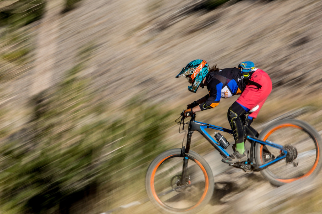 Brianne Spiersch made quick work of the 2015 Mammoth Enduro on her Marin Attack Trail. Photo: Called to Creation