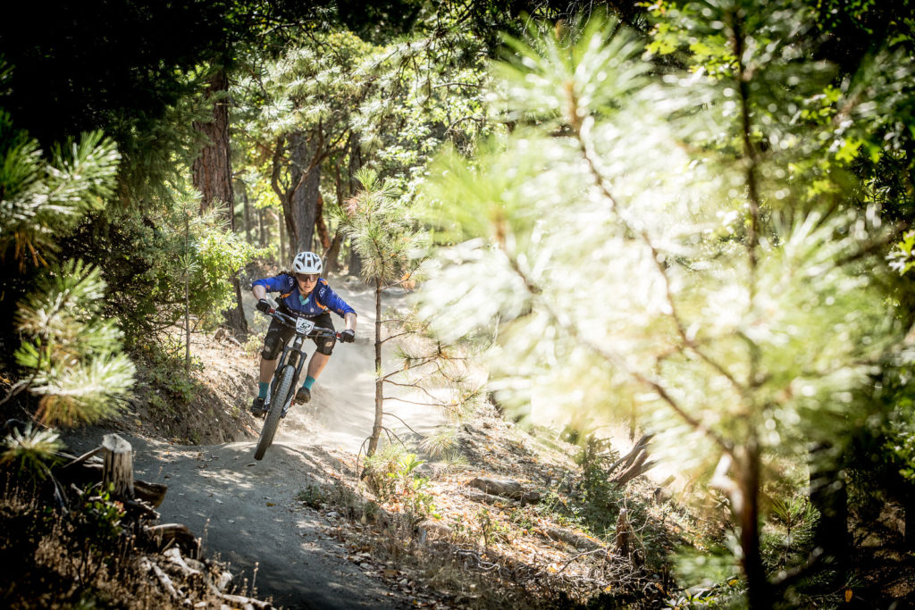 Amy Morrison pinned on the fast, loose Ashland Mountain Challenge course. Amy went on to take 1st place Pro Women for 2016. Photo: Called to Creation.